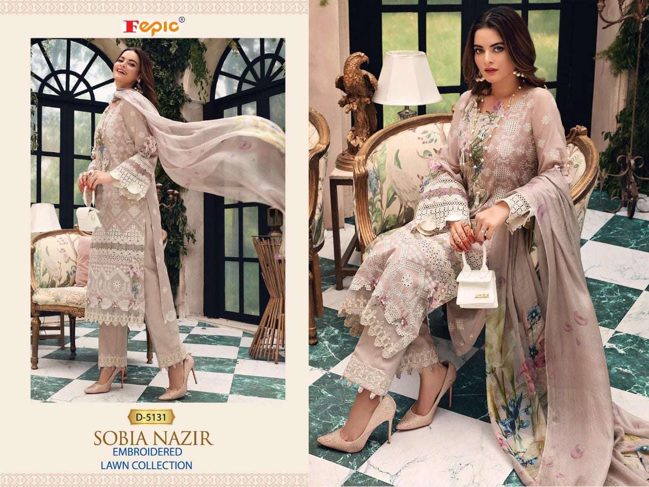 Fepic  sobia nazir embroidered